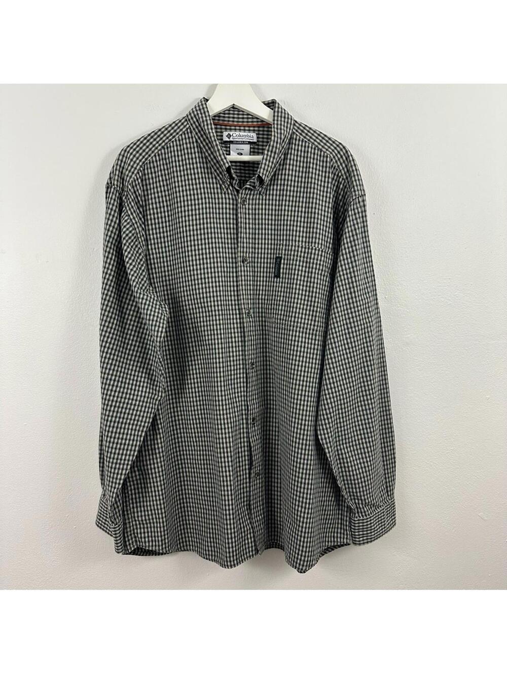 Columbia Plaid Button Down Long Sleeve Shirt Men's Size XL